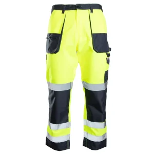 SPODNIE ROBOCZE DO PASA BRIXTON FLASH WSTAWKA GRANAT/ŻÓŁTY KAT.II KL. 2