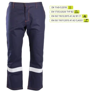 SPODNIE DO PASA ODBLASK PROFFLAM ANTISTATIC KAT.II