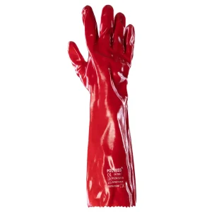 RĘKAWICE ROBOCZE POWLEKANE POLYRED DŁUGIE 45 CM kat.II